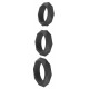 Lot de 3 Cockrings Silicone Heavy C-Ring Noirs 