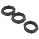 Lot de 3 Cockrings Silicone Heavy C-Ring Noirs 