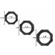 Lot de 3 Cockrings Silicone Heavy C-Ring Noirs 