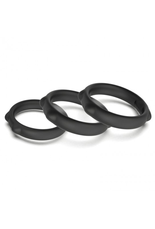 Lot de 3 Cockrings Caty Rings Noirs 