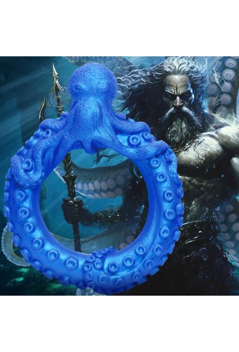 Cockring Poseidon's Octo-ring Bleu 