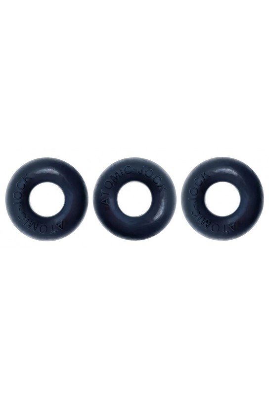 Pack de 3 Cockrings Do-Nut 1 20 mm Noirs 