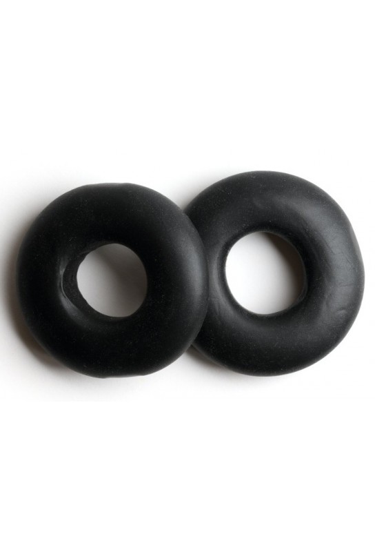 Lot de 2 Cockrings souples Stacker 20 mm Noirs 