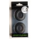 Lot de 2 Cockrings souples Stacker 20 mm Noirs 