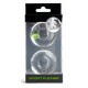 Lot de 2 Cockrings souples Stacker 20 mm Transparents 