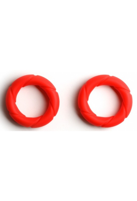 Lot de 2 Cockrings Ready Rings Rouges 