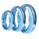 Pack 3 Cockrings Silimix Bleus 