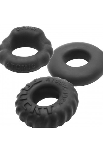 Lot de 3 Cockrings Bonemaker Night Edition Noirs 