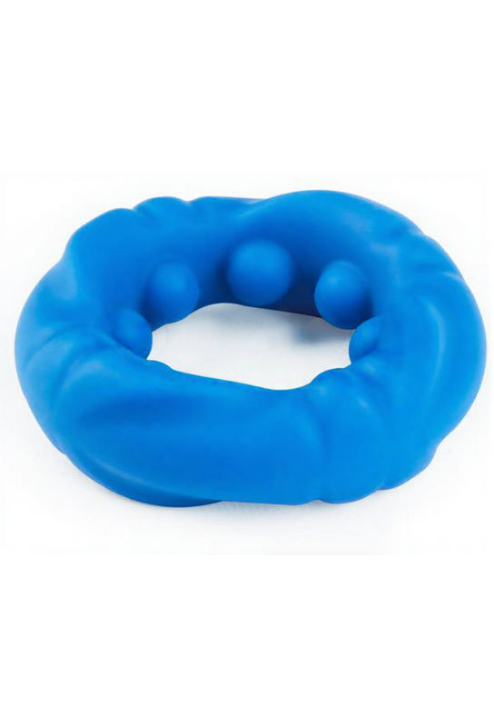 Cockring Ridge Bump Stretcher 25 mm Bleu 