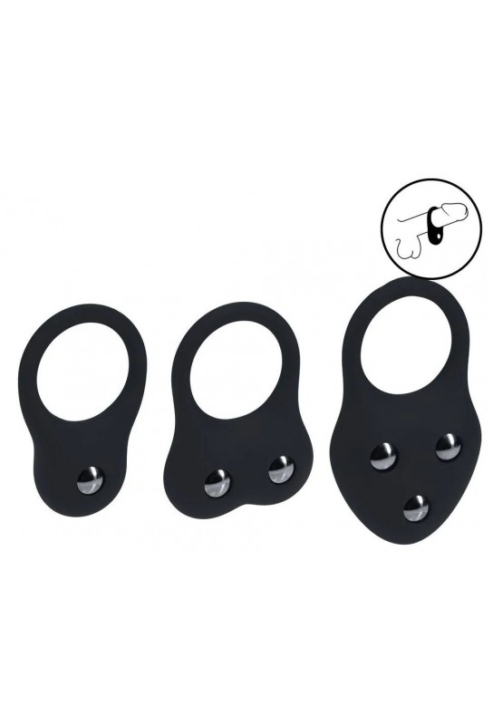 Lot de 3 Cockrings Training Ring 40-110gr 