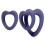 Lot de 2 Cockrings Coeur Silicone Purple Storm Diamètre 35mm