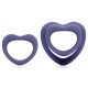 Lot de 2 Cockrings Coeur Silicone Purple Storm Diamètre 35mm 
