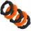 Lot de 5 Cockrings Spinner 25 mm Noir-Orange