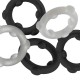 Lot de 5 Cockrings Spinner 25 mm Noir-Blanc 