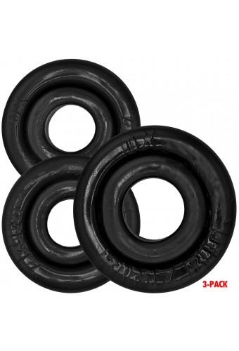 Lot de 3 Cockrings Rimringz Noirs 