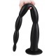 Gode long Scale Beads M 40 x 4cm Noir 