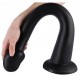 Gode long Whale Dildo M 40 x 5.5cm - Pointe 4.6cm Noir 