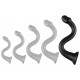 Gode long Whale Dildo XXL 55 x 7.5cm - Pointe 6.3cm Noir 