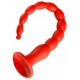 Gode long Stretch Worm N°2 - 40 x 4cm Rouge 