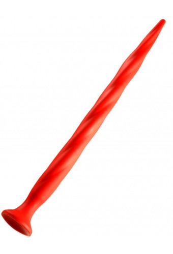 Gode long Stretch Worm N°3 - 48 x 3.7cm Rouge 