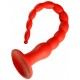 Gode long Stretch Worm N°4 - 50 x 5.2cm Rouge 