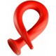Gode long Stretch Worm N°5 - 64 x 5.2cm Rouge 