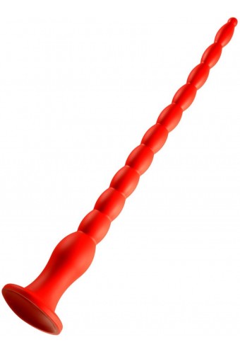 Gode long Stretch Worm N°6 - 60 x 6cm Rouge 
