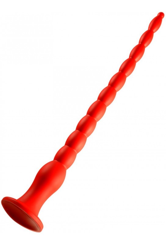 Gode long Stretch Worm N°6 - 60 x 6cm Rouge 