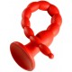 Gode long Stretch Worm N°6 - 60 x 6cm Rouge 