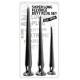 Kit 3 Plugs Longs Flex Plug Noirs 