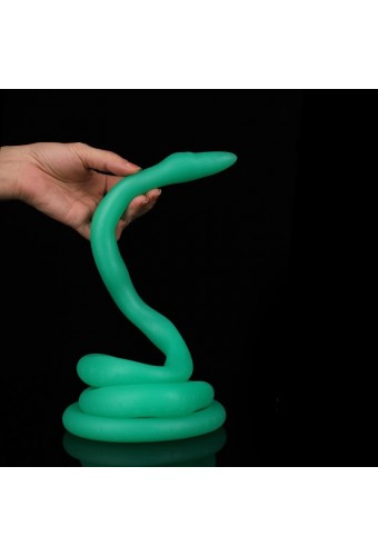 Gode long Ultra Snake 120 x 2.7cm Vert 