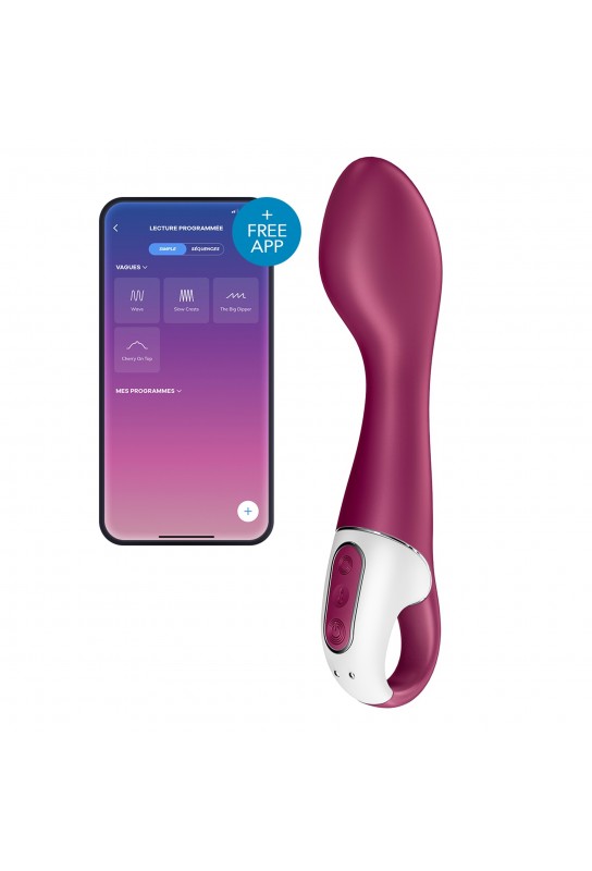 Vibro connecté Hot Spot Satisfyer 20cm Mauve 