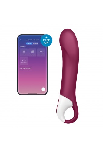 Vibromasseur connecté Big Heat Satisfyer 15 x 4cm Mauve 