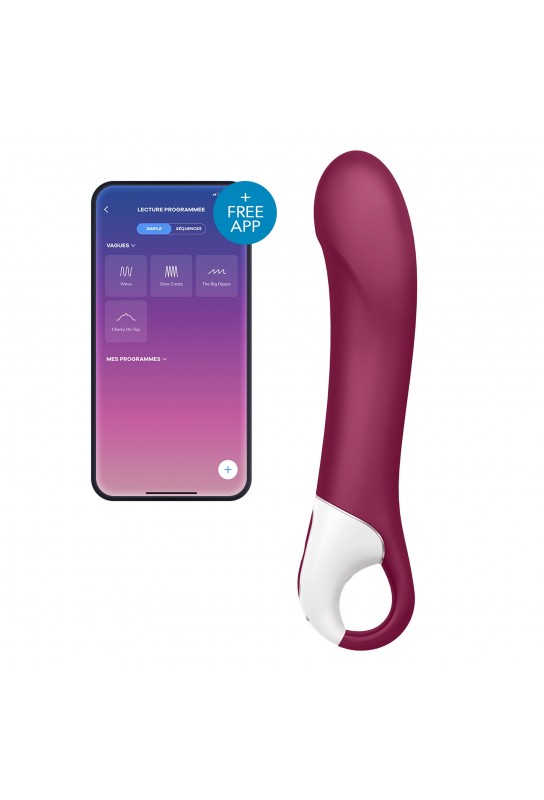 Vibromasseur connecté Big Heat Satisfyer 15 x 4cm Mauve 