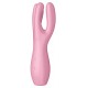 Stimulateur de clitoris Threesome 3 Satisfyer 14cm Rose 