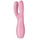 Stimulateur de clitoris Threesome 3 Satisfyer 14cm Rose 