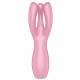 Stimulateur de clitoris Threesome 3 Satisfyer 14cm Rose 
