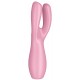 Stimulateur de clitoris Threesome 3 Satisfyer 14cm Rose 