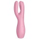 Stimulateur de clitoris Threesome 3 Satisfyer 14cm Rose 