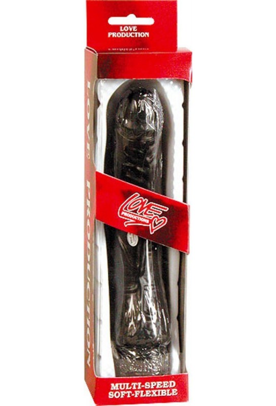 Gode Vibrant Jelly 18 x 4.5 cm Noir 