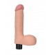 Gode vibrant avec bourses Real Soft 14 x 4cm 