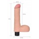 Gode vibrant avec bourses Real Soft 14 x 4cm 
