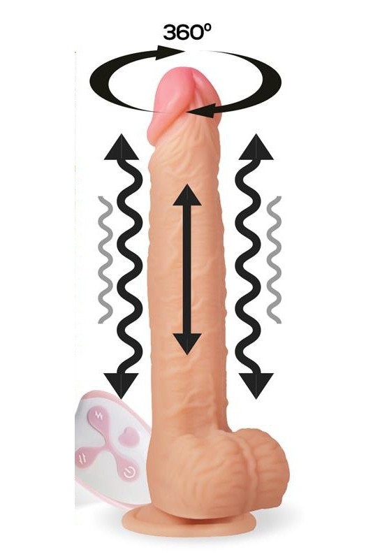 Gode rotatif Cesur Centauro 18 x 4cm 