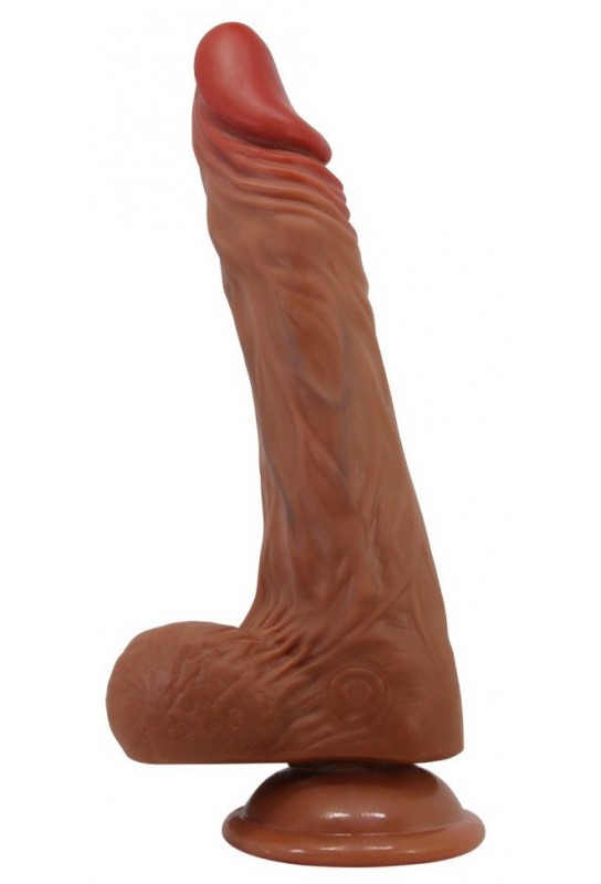 Gode Vibrant à Poussée Calisto 18 x 4.3 cm Marron 