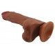 Gode Vibrant à Poussée Calisto 18 x 4.3 cm Marron 