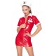 Tenue Infirmière Vinyl Nurse Rouge 