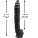 Gode XXL Dick Rambone 34 x 6.4 cm Noir 