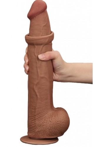 Gode Sliding Skin 26 x 6cm Marron 