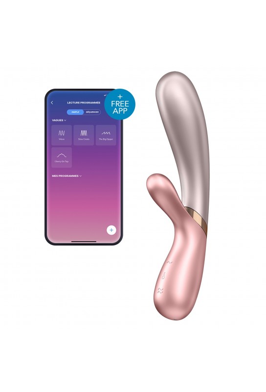 Vibro Rabbit connecté Hot Lover Satisfyer 20 x 3cm Rose 
