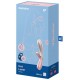 Vibro Rabbit connecté Hot Lover Satisfyer 20 x 3cm Rose 